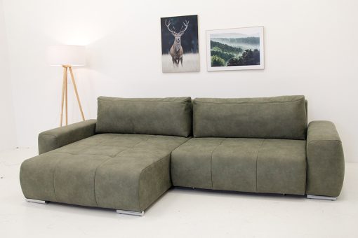JANVIER nagy méretű (300x180cm) L-alakú sarok ülőgarnitúra, ágyazható, ágyneműtárolós