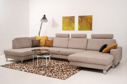 SANTOS nagy méretű (380x173/203 cm) U alakú ülőgarnitúra, ágyazható