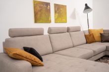 SANTOS nagy méretű (380x173/203 cm) U alakú ülőgarnitúra, ágyazható