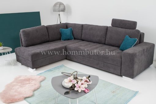TENDER közepes méretű (270x200cm) L-alakú sarok ülőgarnitúra, vendégágyas, ágyneműtárolós nyitást segítő vasalattal