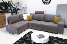 TENDER közepes méretű (270x200cm) L-alakú sarok ülőgarnitúra, vendégágyas, ágyneműtárolós, nyitást segítő vasalattal