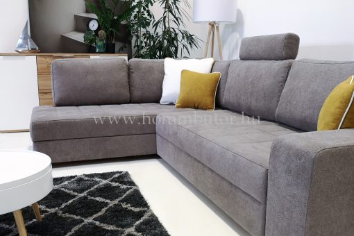 TENDER közepes méretű (270x200cm) L-alakú sarok ülőgarnitúra, vendégágyas, ágyneműtárolós, nyitást segítő vasalattal