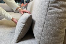 TIK-TAK nagy méretű (305x220 cm) L-alakú ülőgarnitúra mindennapi alvásra alkalmas ággyal, ágyneműtartóval